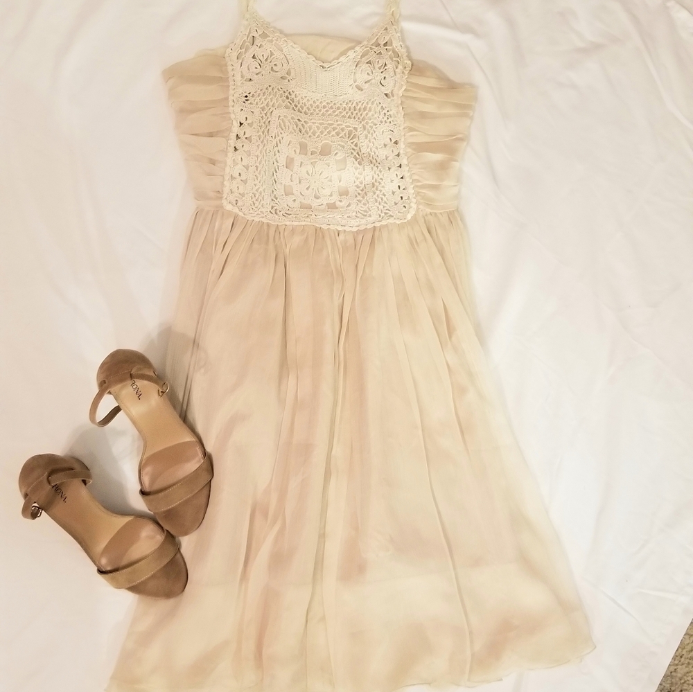 Cream Flowy Dress